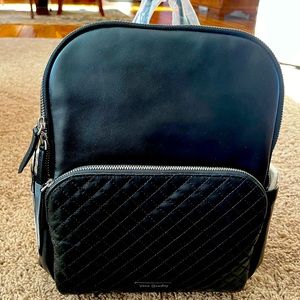 ❤️ SOLD❤️ Vera Bradley Leather Carryall Backpack Black NWT